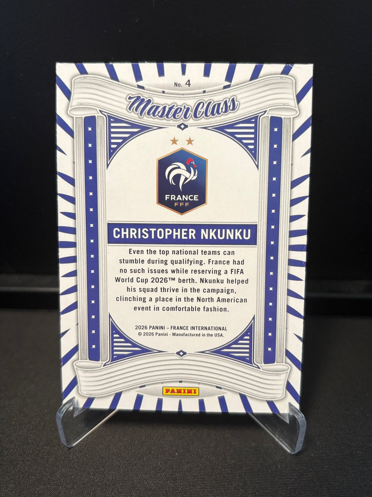 Panini France International 2026 – Christopher Nkunku | Master Class Base