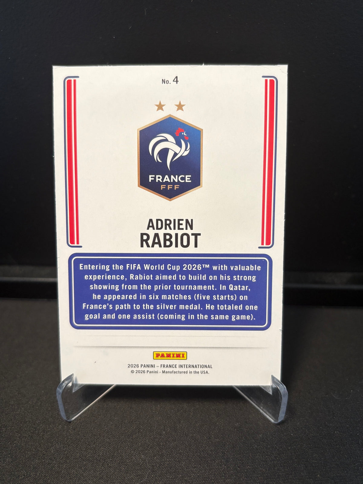 Panini France International 2026 – Adrien Rabiot | Les Bleus Base