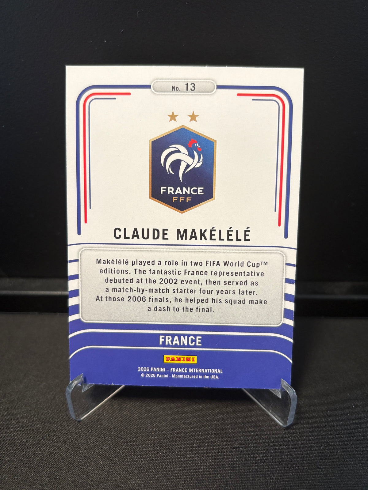 Panini France International 2026 – Claude Makélélé #13 | Insert Limitless Holo
