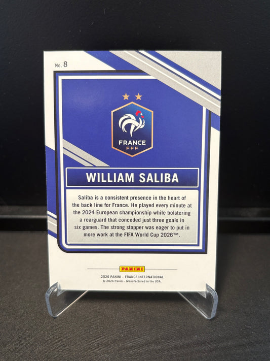 Panini France International 2026 – William Saliba #8 | Base Holo
