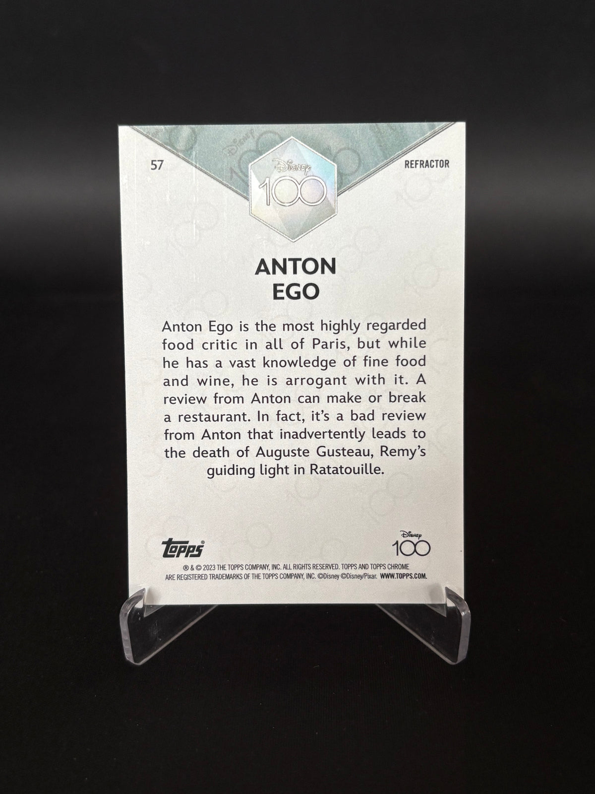 Topps Chrome Disney 100 2023 – Anton Ego #57 | Refractor