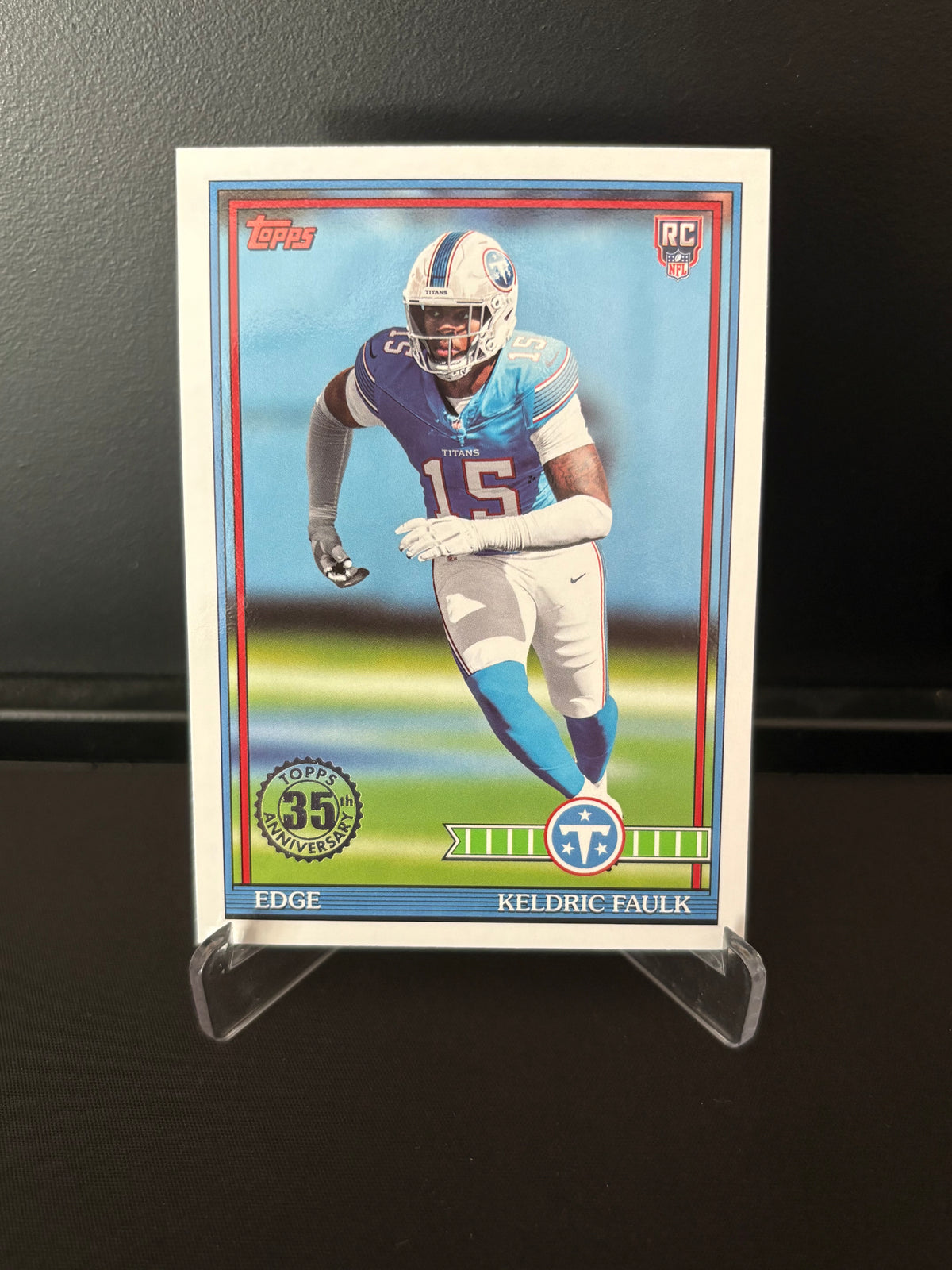 Topps NFL 2026 – Keldric Faulk #91TR-44 | 35th Anniversary Rookie Card – Tennessee Titans