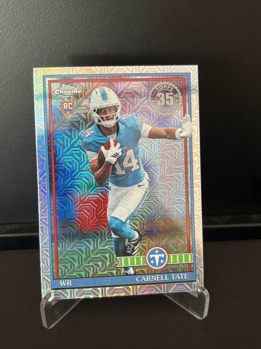 Topps Flagship NFL 2026 – Carnell Tate RC #91TRC-18 | 35th Anniversary Chrome Mojo