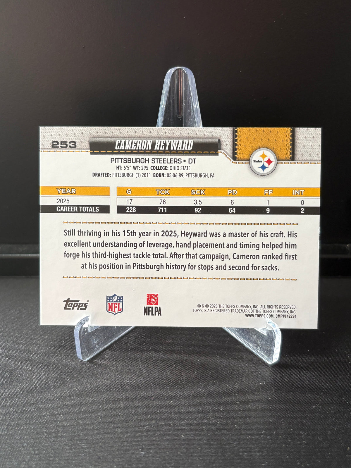 Topps Flagship NFL 2026 – Cameron Heyward #253 | Rainbow Foil