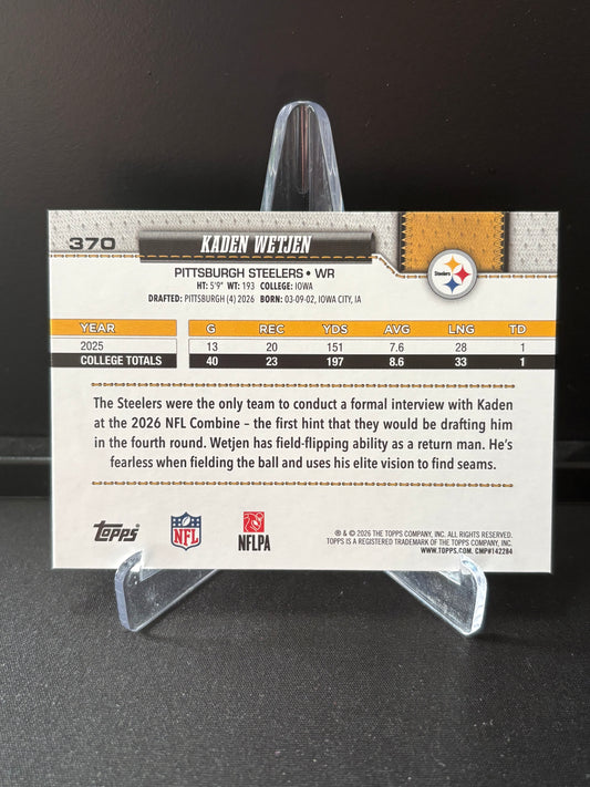 Topps Flagship NFL 2026 – Kaden Wetjen #370 RC | Base