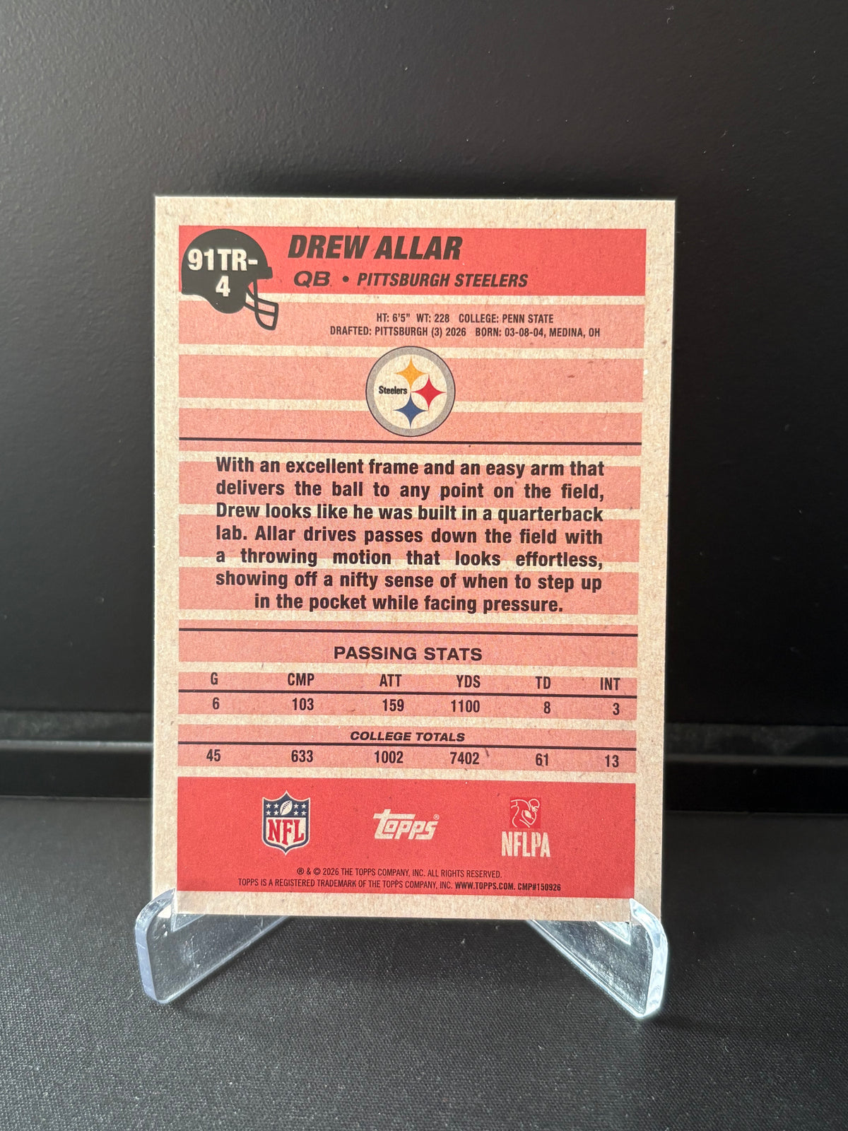 Topps Flagship NFL 2026 – Drew Allar RC | 35th Anniversary