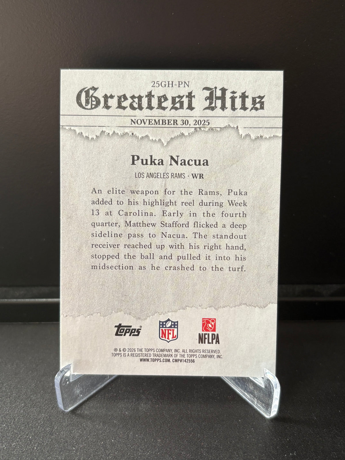 Topps Flagship NFL 2026 – Puka Nacua | Greatest Hits #25GH-PN