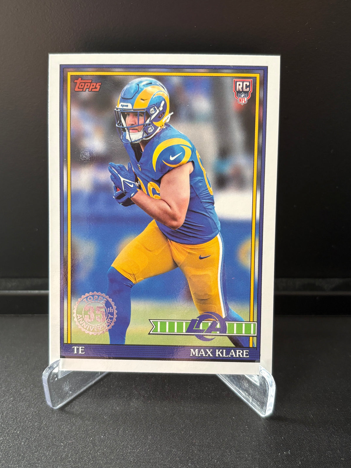 Topps Flagship NFL 2026 – Max Klare RC | 1991 Topps 35th Anniversary