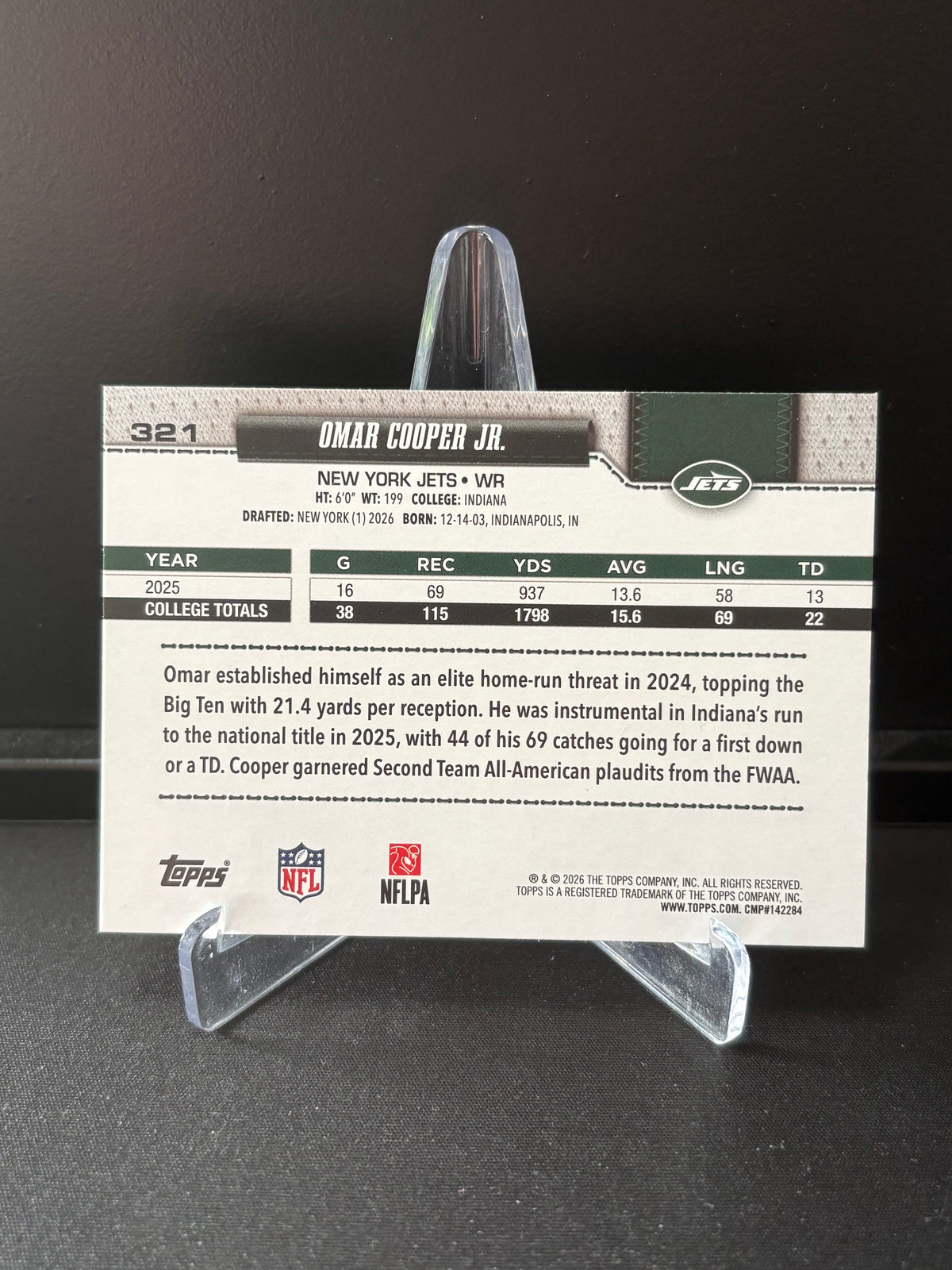 Topps Flagship NFL 2026 – Omar Cooper Jr. #321 | Rookie Card