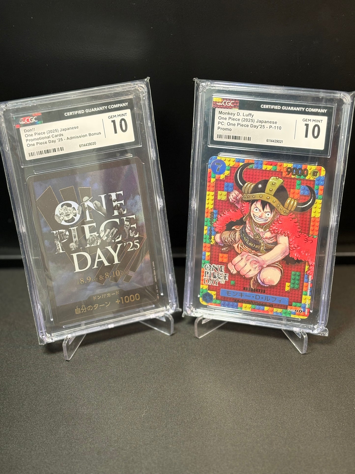 One Piece (JAP) Promo "One Piece Day 25" Luffy Lego + "Don" CGC 10 (020/021)