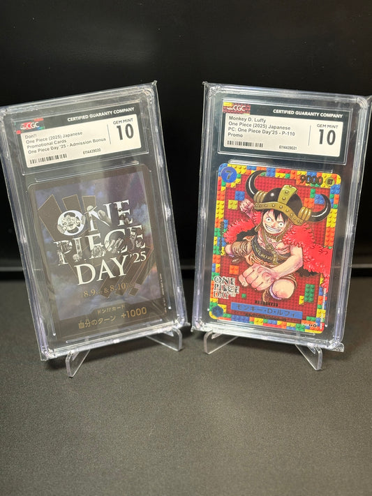 One Piece (JAP) Promo "One Piece Day 25" Luffy Lego + "Don" CGC 10 (020/021)