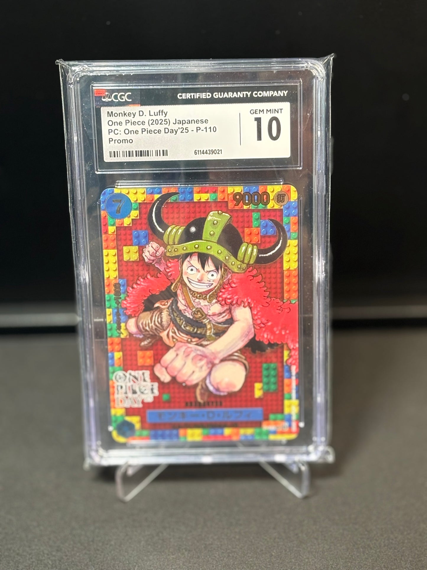 One Piece (JAP) Promo "One Piece Day 25" Luffy Lego + "Don" CGC 10 (020/021)