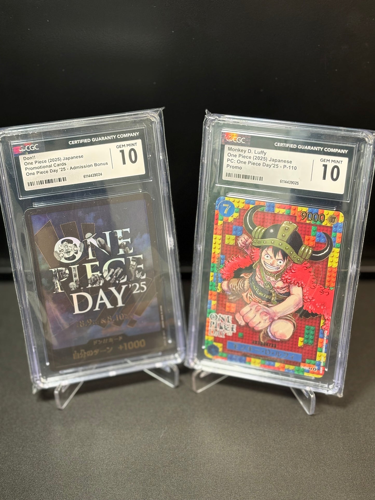 One Piece (JAP) Promo "One Piece Day 25" Luffy Lego + "Don" CGC 10 (024/025)