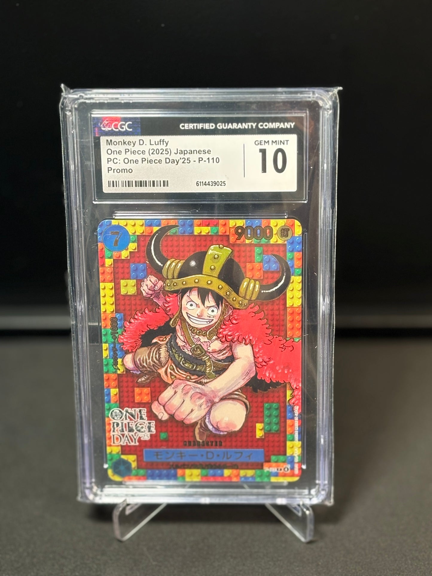 One Piece (JAP) Promo "One Piece Day 25" Luffy Lego + "Don" CGC 10 (024/025)