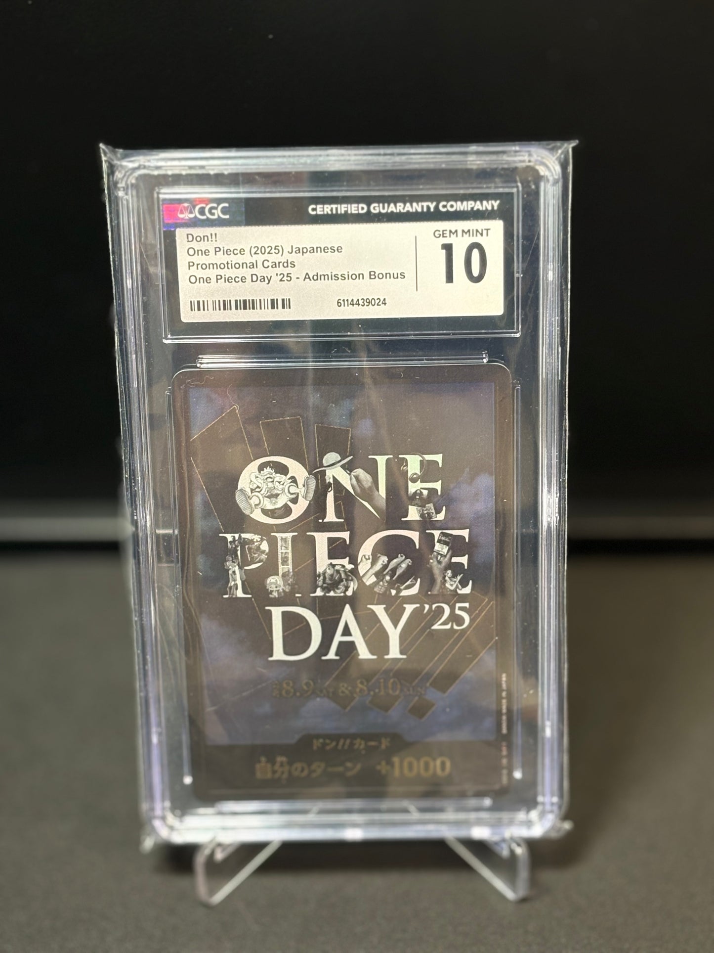 One Piece (JAP) Promo "One Piece Day 25" Luffy Lego + "Don" CGC 10 (024/025)